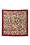 Women's Shawl Patterned Burgundy Satin Scarf 50X50 cm – Silky Soft Square Bandana