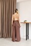 Pareo Detailed Palazzo Trousers Brown - 5