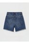 Indigo high waist women's jean shorts - 6