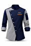 Chef Jacket - Chef Uniform, Chef Shirt Chef Jersey Asymmetrical Design Embroidery Gift