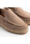 Ruby Genuine Suede Leather Beige Women's Espadrille - 5