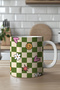 Flower Pattern 330ml Printed White Ceramic Mug Cup - 4