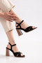 Genuine Leather Heeled Sandals from Size 34-35 to Size 41 - 4
