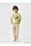 Rmz Gi̇yi̇m Farkiyla Nostalgic Monkey Printed Unisex Kids T-Shirt