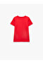 Cotton Crew Neck Short Sleeve Teddy Bear Printed T-Shirt - 2