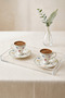 Gözde 4 Piece Porcelain Coffee Cup Set for 2 People 100 ml