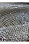 قماش شبكي مطرز بالترتر بطول 135 سم (لون كريمي) - 3