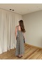 Black Cream Striped Dress with Adjustable Straps - 261028 - 7