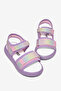 Children's Unisex Lilac Rainbow Children's Double Velcro Glitter Sandals - 3