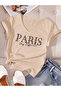 Women's Paris Stay Printed V-Neck T-Shirt