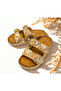 26Y217-9 Women's Stoned Double Buckle Slippers - 2