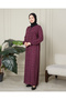Shirred Robadan Buttoned Front Viscose Fabric Tesseture Clothing Mother Dress Prayer Dress - 3