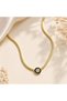 Xuping Serenay Sarıkaya Leyla Black Enamel Crystal Stone Straw Necklace - 37 cm + 5 cm Does Not Tarnish - 2