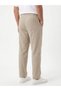 Men's Linen Look 100% Cotton Relaxed Trousers with Elastic Waist - 3