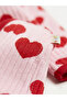 Cotton Baby Romper with Front Zipper and Hearts - 6
