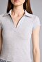 Slim Fit Ribbed Short Sleeve Polo T-Shirt H8831Ax26Sm - 4