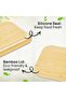 Glass Storage Container 640 ml Rectangular Borosilicate Storage Container with Wooden Lid BGC52 - 7