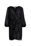 Rochie neagră de damă cu model - 5