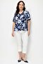 V-Neck Patterned Blouse - 4