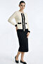 Black Midi Skirt with Slit on the Back