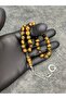 Tiger's Eye İmameli Original Natural Stone High-Quality Misinali Prayer Beads - 2