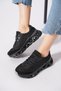 Lofertem Floral Embroidered Women's Sports Shoes Black Skin - 5