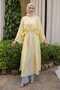 Yellow Slit Waist Tie Tunic - 2
