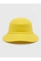 Women's Yellow Wide Brim Summer Hat |   Adjustable Visor Cap with Bow Detail - 2