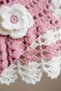 Lif İpi Used Hand Knitted Baby Girl Dress |   Bandana with Pink Flower Detail, Soft and Comfortable |   Baby Gift - 5