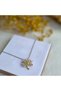 Kly-1026 Gold Tree of Life Zircon Stone Steel Necklace