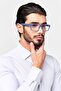 Men WRS7211S Rectangular Reading Glasses, Navy Blue - 2