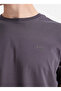 Anthracite Men's Regular Fit Logo Printed T-Shirt 262 Lcm 242033 Logos Anthracite - 3
