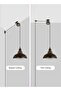 Pendant Light (2-piece Set) Plug in Pulley 19.5 Foot Power Socket with Adapter Plug - 6