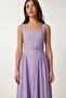 Textured Belted Summer Midi Dress Lub0352 Li̇la - 3
