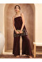 Brown Embroidered Strappy Kurta and Palazzos Set - 2