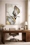 Earth Tones Natural Stone Textured Abstract Glass Painting - Silver Metal Framed Home, Business, and School Painting - 3