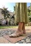 Park Moda K555 Women's Straw Pointed Open-Back Ballerinas