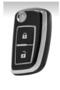 Nissan Qashqai, Juke, Micra 2 Button Nano Key Case Cover Black Silver Color - 5
