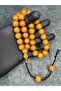 Systematic Old High-End Rare Collectible Crimped Amber Prayer Beads - 2
