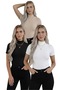 Women's 3-Piece Viscose Body Half Turtleneck Half Sleeve