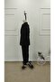 Women's Long Sleeve Collared Single Button Detailed Atlas Jacket and Trousers Two-Piece Set - 6
