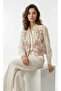 Leaf Embroidered Linen Vest - 2
