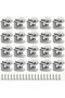 S 20 Set of Zinc Alloy Adjustable Glass Clamp Brackets, Glass Shelf Support with Screws, Applicable. - 8