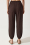 Comfortable Crinkle Shalwar Trousers with Pockets Lfw0024 Brown - 5