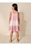 Girl's Flared Combed Cotton Dress with Rope Shoulder Straps, Tie-Dye Pink - 2