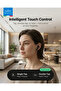 E-34 Orbit Wireless Earphones Bluetooth 6.0, TWS Earbuds with Slide Volume Control, Deep Bass, 18H Playtime & Mic - Black - 3