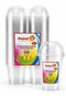 Sunny Clear Plastic Cups with Dome Lids, 14 oz (Pack of 50) – Reusable Transparent Cold Drink Cups