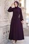 Side Buckle Ayrobin Dress in Plum Hm2914 - 6
