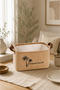 Jute Fabric Organizer Basket 30X21X18 cm Open Mouth Organizer Basket Shelf Cabinet Bathroom Organizer - 4