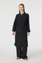 Elegant Detailed Black Suit with Waist Drawstring 1890